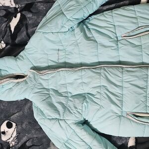 Girls Light Blue Puffer Jacket
